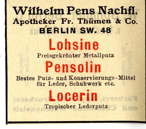 Wilhelm pens nachfl berlin - wilhelm, nachfl.